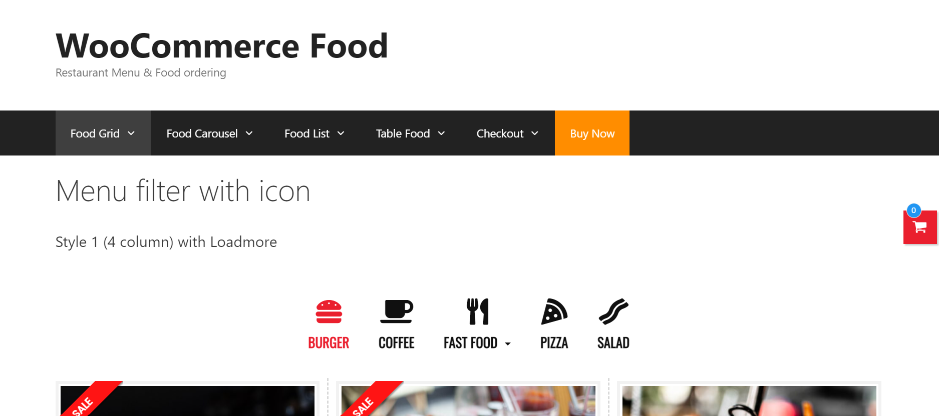 WooCommerce Food  плагин меню для ресторана и заказ еды