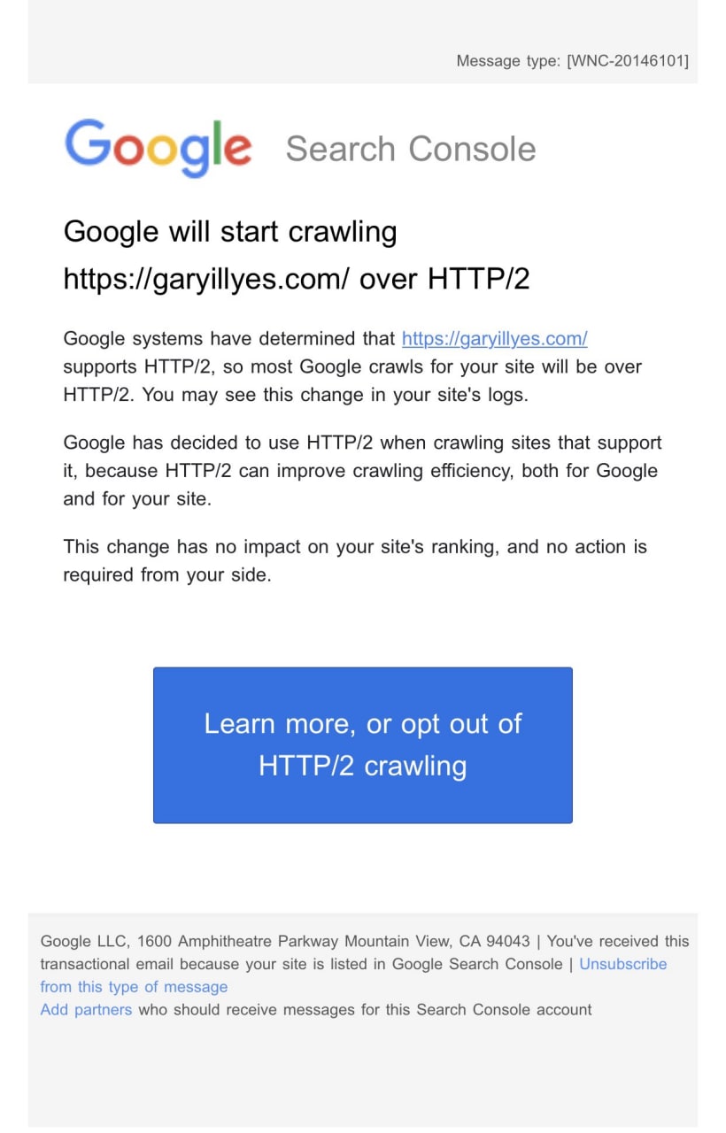 Google заявил о старте сканирования по HTTP/2