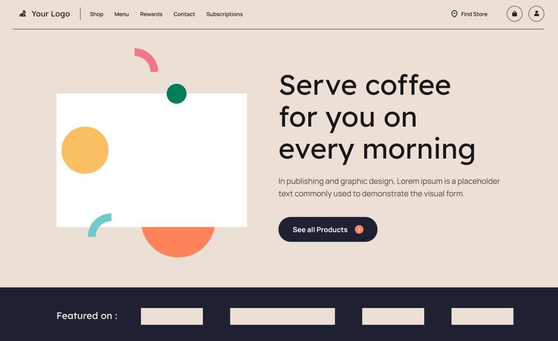 Макет Figma Coffee Landing Page