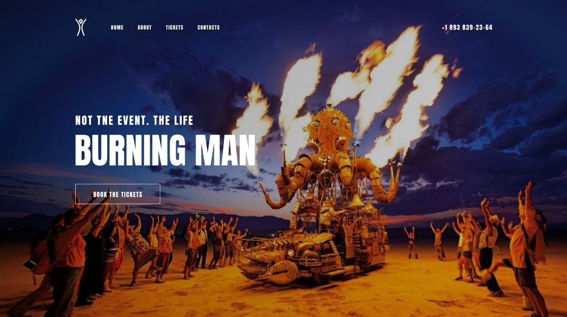 Макет Figma Burning Man