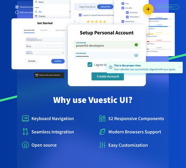 Vuestic UI библиотека компонентов для Vue.js